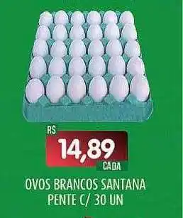 Ovos brancos santana pente c- 30