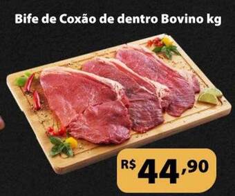 Supermercados Tischler Bife de coxão de dentro bovino kg oferta