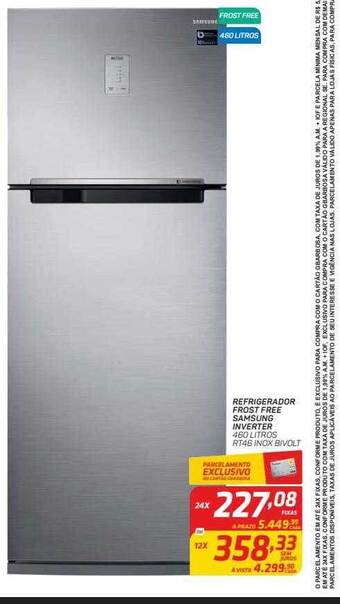 Refrigerador frost free samsung inverter
