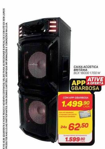 GBarbosa Caixa acústica britânia oferta