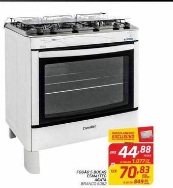 Fogão 5 bocas esmaltec ágata