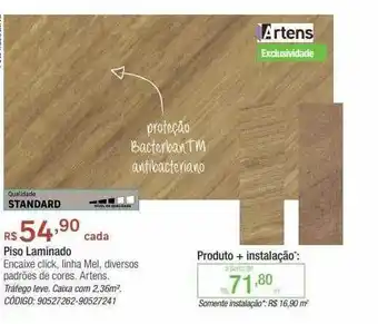 Leroy Merlin Piso laminado encaixe click linha mel artens oferta