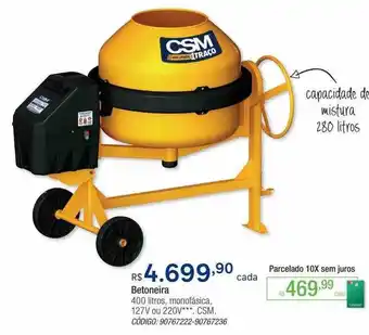 Betoneira 400 litros csm