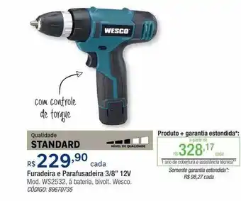 Leroy Merlin Furadeira e parafusadeira 3 8 oferta