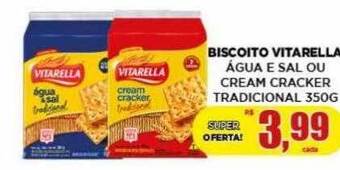 Supermercado Estrela Azul Biscoito vitarella água e sal ou cream cracker tradicional oferta
