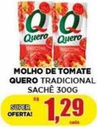 Supermercado Estrela Azul Molho de tomate quero tradicional sachê oferta