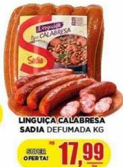 Supermercado Estrela Azul Linguiça calabresa sadia defumada kg oferta