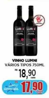 Supermercado Estrela Azul Vinho lumini vários tipos oferta