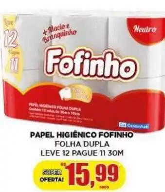 Supermercado Estrela Azul Papel higiênico fofinho folha dupla oferta