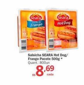 Althoff Supermercados Salsicha seara hot dog-frango pacote oferta