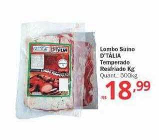 Lombo suíno d'talia temperado resfriado kg