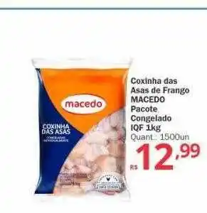 Althoff Supermercados Coxinha das asas de frango macedo pacote congelado oferta