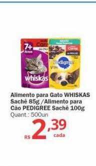Althoff Supermercados Alimento para gato whiskas sachê - alimento para cão pedigree sache oferta