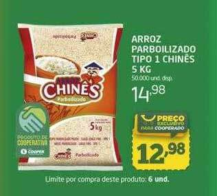 Cooper Arroz parboilizado tipo 1 chinês oferta