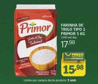 Cooper Farinha de trigo tipo 1 primor oferta