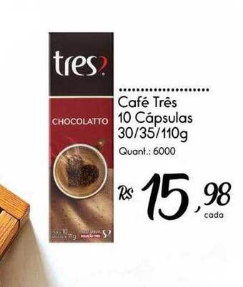 Giassi Supermercados Café três 10 cápsulas oferta