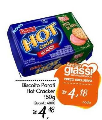 Giassi Supermercados Biscoito parati hot cracker oferta