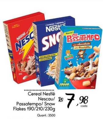 Giassi Supermercados Cereal nestlé nescau passatempo snow flakes oferta