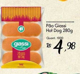 Giassi Supermercados Pão giassi hot dog oferta