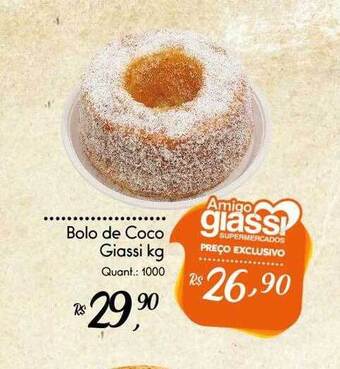 Giassi Supermercados Bolo de coco giassi kg oferta