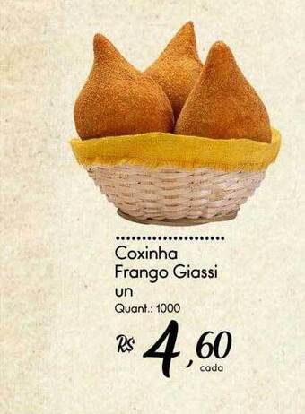 Giassi Supermercados Coxinha frango giassi oferta