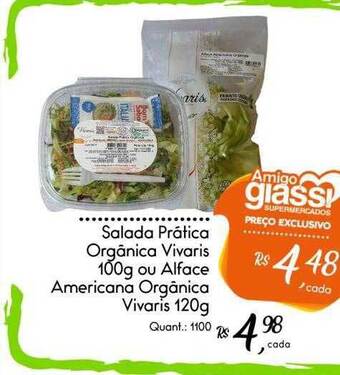 Giassi Supermercados Salada prática orgânica vivaris ou alface americana orgânica vivaris oferta