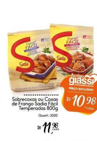 Giassi Supermercados Sobrecoxas ou coxas de frango sadia facil temperadas oferta