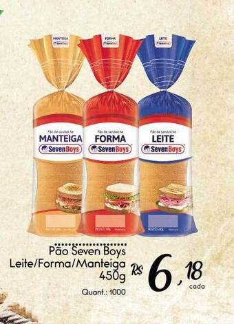 Giassi Supermercados Pão seven boys leite forma manteiga oferta