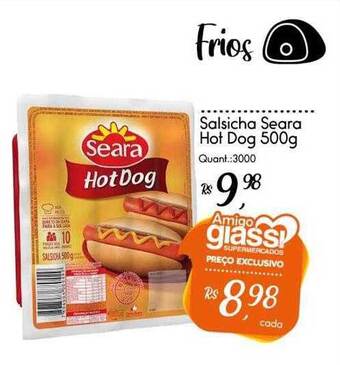 Giassi Supermercados Salsicha seara hot dog oferta