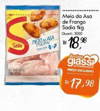 Giassi Supermercados Meio da asa de frango sadia oferta