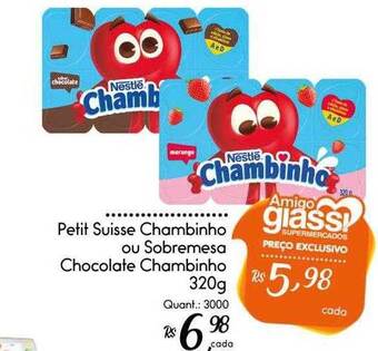 Giassi Supermercados Petit suisse chambinho ou sobremesa chocolate chambinho oferta