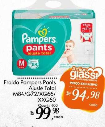 Giassi Supermercados Fralda pampers pants ajuste total oferta
