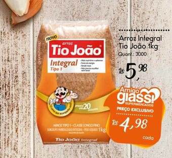Giassi Supermercados Arroz integral tio joão oferta