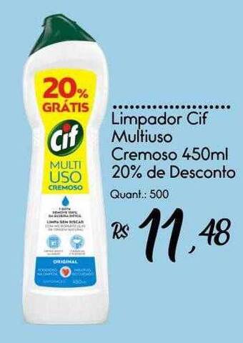 Giassi Supermercados Limpador cif multiuso cremoso 20% de desconto oferta