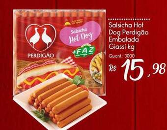 Giassi Supermercados Salsicha hot dog perdigão embalada giassi kg oferta