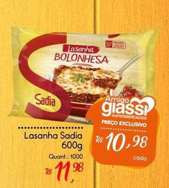 Giassi Supermercados Lasanha sadia oferta