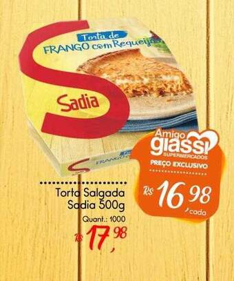 Giassi Supermercados Torta salgada sadia oferta