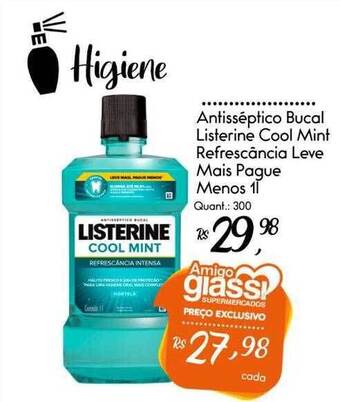 Giassi Supermercados Antisséptico bucal listerine cool mint refrescância oferta