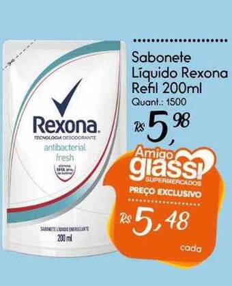 Giassi Supermercados Sabonete liquido rexona refil oferta