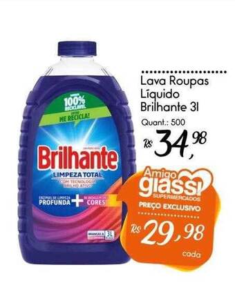 Giassi Supermercados Lava roupas liquido brilhante oferta
