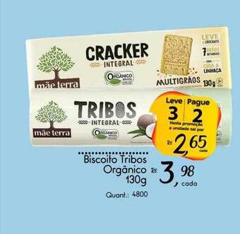 Giassi Supermercados Biscoito tribos orgânico leve 3 pague 2 oferta