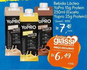 Giassi Supermercados Bebida lactea yopro 15g protein oferta