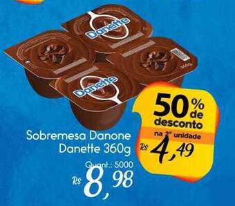 Giassi Supermercados Sobremesa danone danette 50% de desconto na 2a unidade oferta