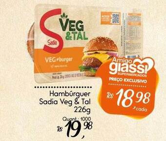 Giassi Supermercados Hambúrguer sadia veg & tal oferta
