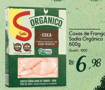 Giassi Supermercados Coxas de frango sadia orgânico oferta