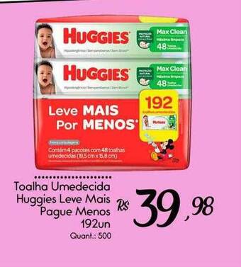 Giassi Supermercados Toalha umedecida huggies oferta