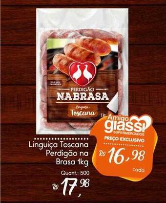 Giassi Supermercados Linguiça toscana perdigão na brasa oferta