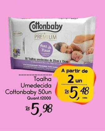 Toalha umedecida cottonbaby