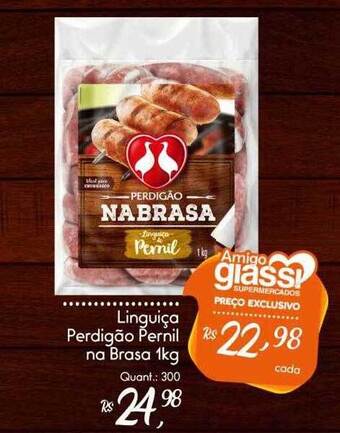 Giassi Supermercados Linguiça perdigão pernil na brasa oferta