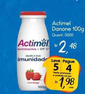 Giassi Supermercados Actimel danone leve 5 pague 4 oferta